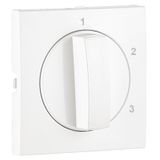 COVER PLATE F/3 POSIT ROTARY SWITCH WHITE