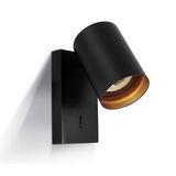 BLACK GU10 10W DARK LIGHT WITH SWITCH