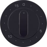 Centre plate for mechanical timer, R.1/R.3, black glossy