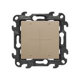 Quadruple lighting controller with built-in energy measurement, controlled by a smartphone [Wi-Fi] SWITCH Q, champagne matt