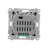 Quadruple socket outlet with SCHUKO earthing and shutters - IP44 version - transparent flap, 16A, quick connection, dark grey