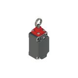 Rope safety switch without reset for simple stop