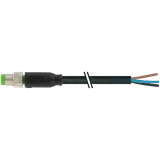 M8 male 0° A-cod. with cable PVC 3x0.25 bk UL/CSA 0.35m