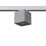 3-PHASE QUAD CONCRETE GU10 WHITE RAIL CEILING LAMP