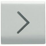 INTERCHANGEABLE BUTTON KEY - 22X22mm - HORIZONTAL ARROW - SATIN WHITE - CHORUSMART