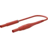 Measuring lead with (4 mm lamella plug, straight) to (4 mm lamella plug, straight), 2 m, red, silicone, 1.0 mm², CAT IV, 66.1047-20022