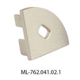 End cap for RS with hole, silver color, 1 pc