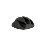 Self-adhesive cable holder UKSO-3, 3xØ6.5mm, color: black