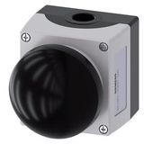 Enclosure for command devices 22 mm round, metal, enclosure top part gray