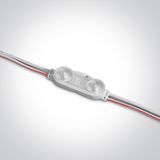LED IP65 MODULE 2x0,5w 12vDC 6000K CHAIN 50pcs 10m