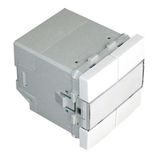 ELECT VERY LOW TENS 4-GANG PUSH-BUTT-2 MOD WH