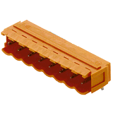 PCB plug-in connector, male header, Dovetails for fixing blocks, THT solder connection, 5.00 mm, Number of poles: 16, 90°, Solder pin length (l): 4.5 mm, tinned, black, Box
