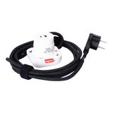 Electr On 1 gang USB A+C  white with cord 2,5M French/Schuko