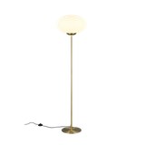 Fomento floor lamp E27 matt brass/white