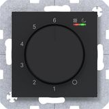Room thermostat, heating/cooling, A.x/C.x, matte night black