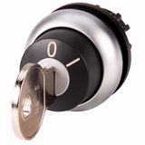 M22-WRS-MS6 Key-operated actuator, maintained, 2 positions, MS6, Key withdrawable: 0, I, Bezel: titanium