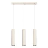 Minimalist KARBON pendant lamp with three pendants and a beige ceiling plate 3xGU10