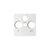 Cover for SAT-SAT-RTV aerial socket, white