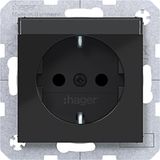SCHUKO wall socket, text-type, Safety Plus, plug-in type, A.x/C.x black and white.