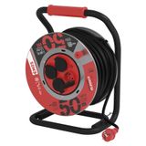Metal cable reel, rubber-rubber, 4s, 50m, 1.5mm2