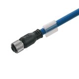 Bus line, One end without connector, M12, Number of poles: 2, 25 m, Female socket, straight, Shielded: Yes, LED: No, Sheath material: PVC, Halogen: Yes