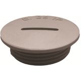 Plug Round Polyamide 6 with 25 Percent Glass Fibre M20 Grey RAL 7001