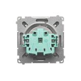 Double two-way switch, (module), 10AX, Screw, white