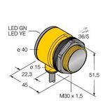 Photoelectric Sensor Retroreflective Sensor with Polarizing Filter   T30AW3LP W/30