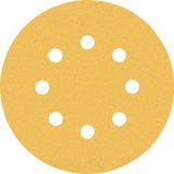 EXPERT C47 Sandpaper with 8 holes for Random Orbital Sanders 125 mm, G 12 5-pc