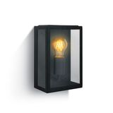 BLACK WALL LIGHT 12W E27 IP43