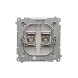 Double intermediate switch without pictogram, 10AX, black matt