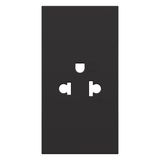 L.NOW - SOCKET COVER EU/US 2P+T 2M T BLACK