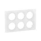 PLATE 2X3 GANG ENAMELLED WHITE