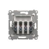 Double intermediate switch, (module), 10AX, quick connection, white