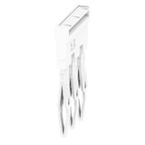 Cross-connector (terminal), Plugged, white, 24 A, Number of poles: 3, Pitch in mm (P): 5.10, Insulated: Yes, Width: 13 mm