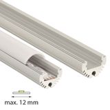 Hanging aluminum profile ZX, 21 mm, matte diffuser, complete, 2 m