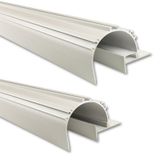 Ceiling aluminum profile AJ for plasterboard 101x68mm white matt diffuser 1m