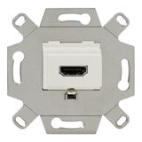 HDMI connection box, 1-way, pure white (similar to RAL 9010), for TAE covers