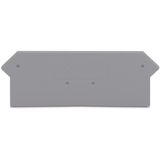 End and intermediate plate 2.5 mm thick gray