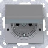 SCHUKO wall socket, fixed, Safety Plus, plug-in type, A.x/C.x titanium