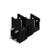PCB plug-in connector, male header, open side, THT solder connection, 5.08 mm, Number of poles: 4, 90°, Solder pin length (l): 3.2 mm, tinned, black, Box