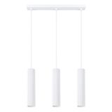 THREE-POINT HANGING LAMP WHITE CARBON WITH 3 WHITE TUBES LAMPSHADES
