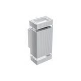 Facade luminaire bidirectional NESSA, 2*GU10, max. 2*50 W, IP54, square, gray