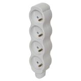 Power Strip without cable 4 sockets, white