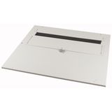 XLST3F853 Bottom-/top plate, adjustable flange plates, for WxD = 850 x 300mm, IP30, grey
