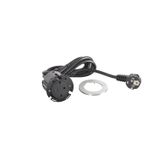 DISQ 60 1 SOCKET SCH BLACK-METAL WITH CORD 2M FR/SCH PLUG