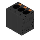 Printed circuit board terminals, 10.00 mm, Number of poles: 3, 180°, Solder pin length (l): 5 mm, tinned, black, PUSH IN with actuator, Clamping range, max. : 16 mm², Box