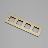 4G WALL PLATE / HORIZONTAL / NO INFILLS / WITHOUT LOGO / BRASS