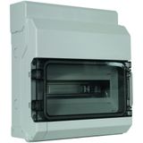 Insul. encl. f. surface mounting IP 65 f. DIN rail mounted devices 12 