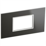 Arteor Surround Plate Shaver Socket/3 Module Square Reflective Black